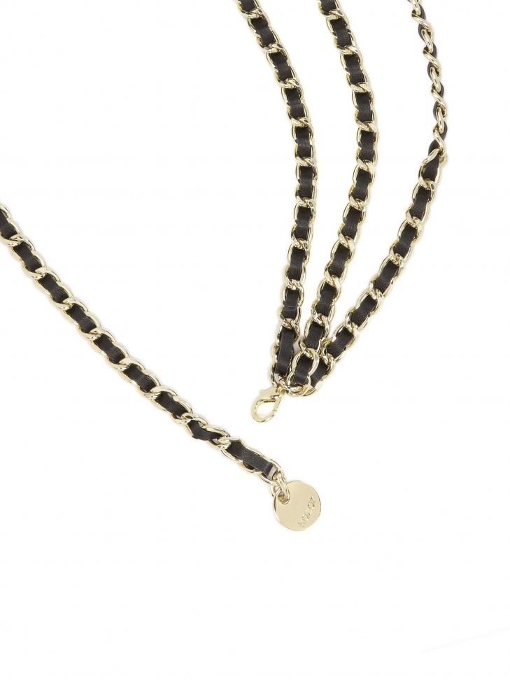 Ozdobny pasek ze skóry i metalu