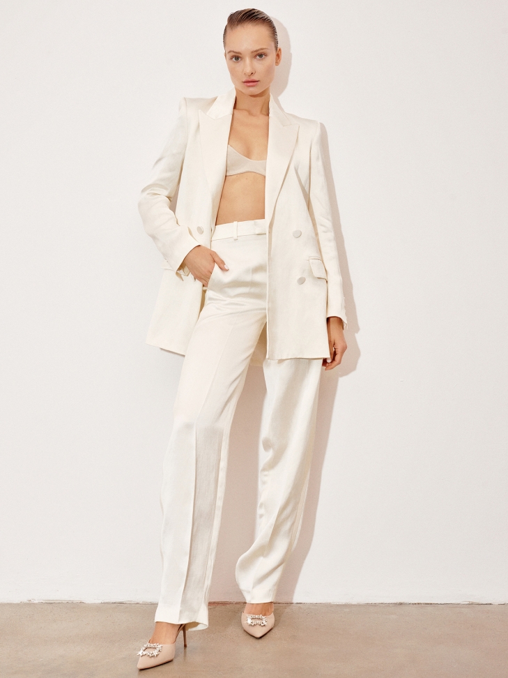 Eleganckie klapki ślubne na obcasie z biżuteryjną ozdobą z cyrkonii