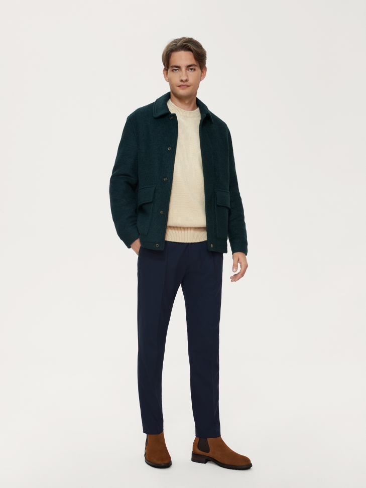 Brązowe sztyblety męskie na warstwowej podeszwie z bieżnikiem