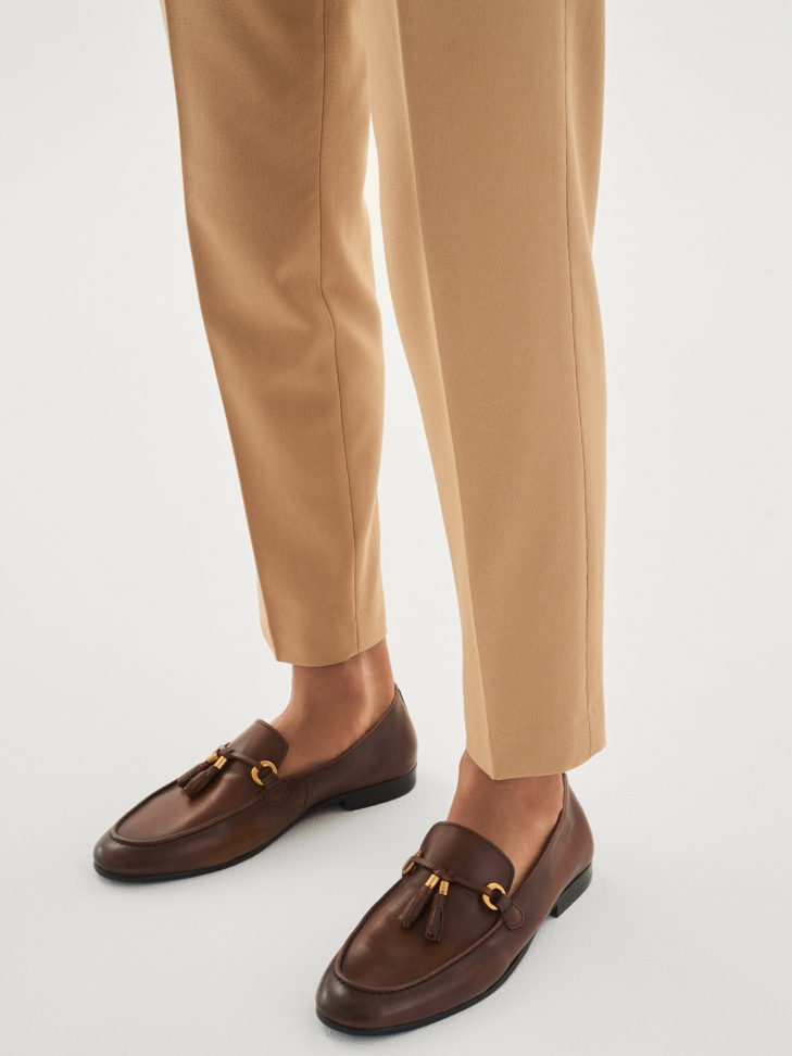 Brązowe loafersy męskie