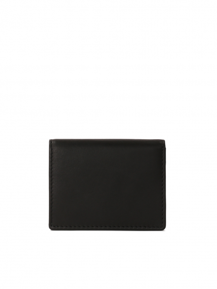 Czarny skórzany portfel w stylu minimal
