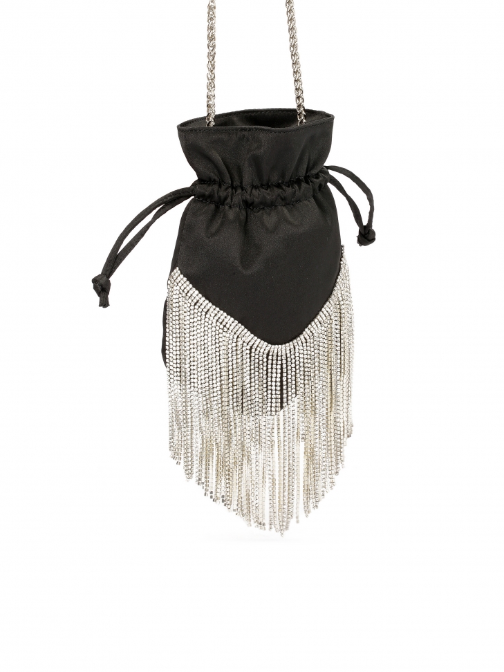 Torebka okazjonalna z kaskadą cyrkonii