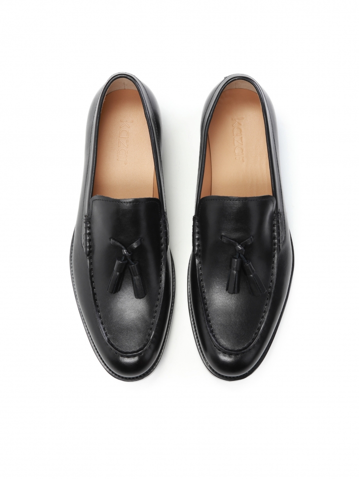 Czarne loafersy męskie