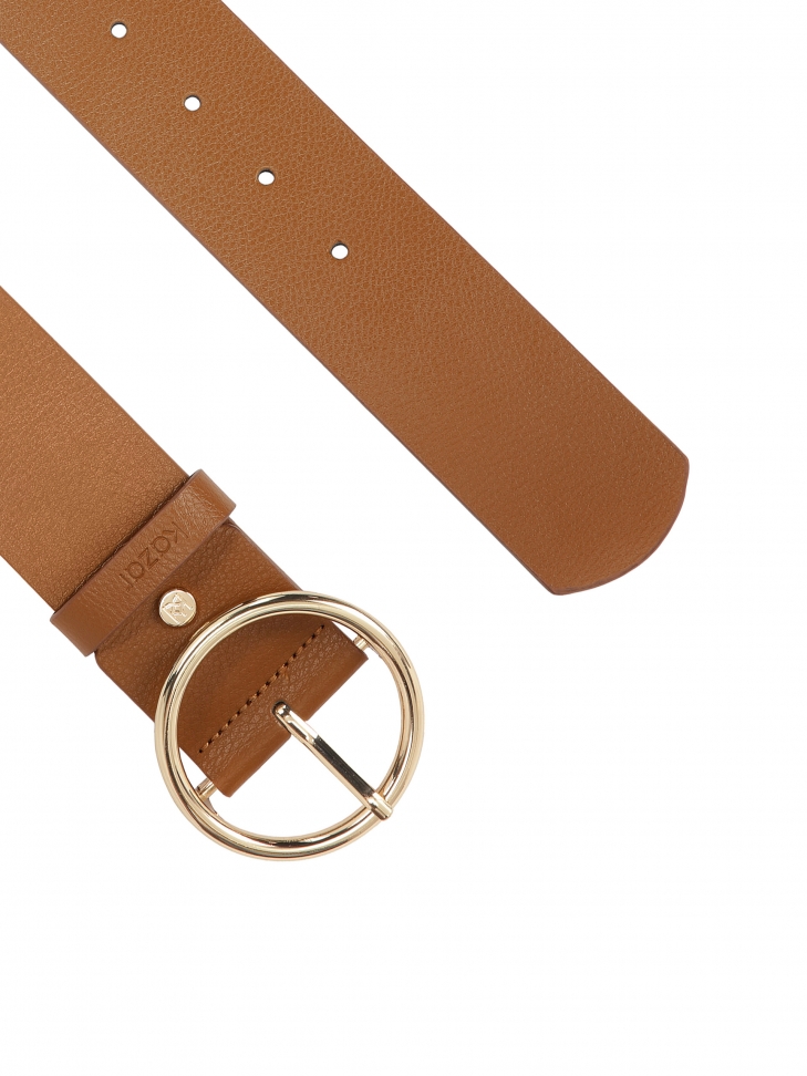 Szeroki pasek z oągłą klamrą