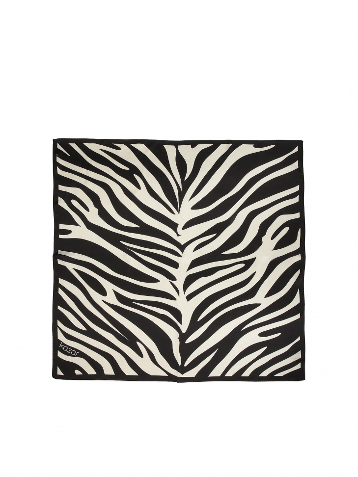 Jedwabna apaszka we wzór zebry