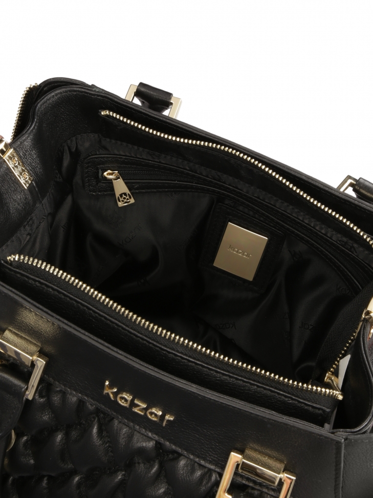 Czarna elegancka torebka z miękkiej skóry