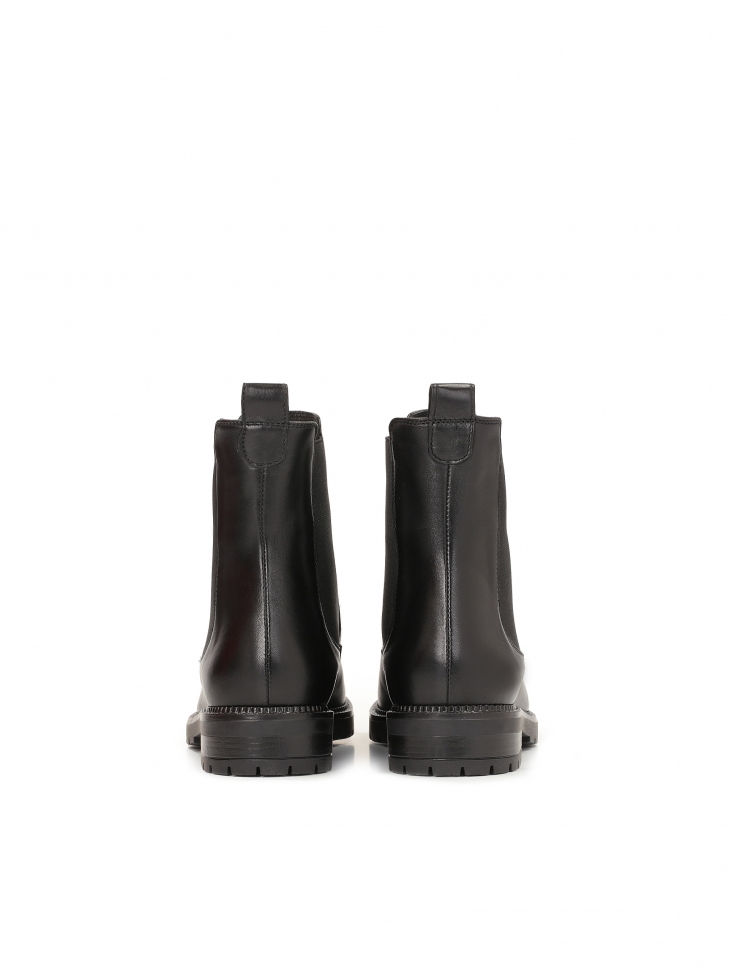 Czarne skórzane sztyblety damskie