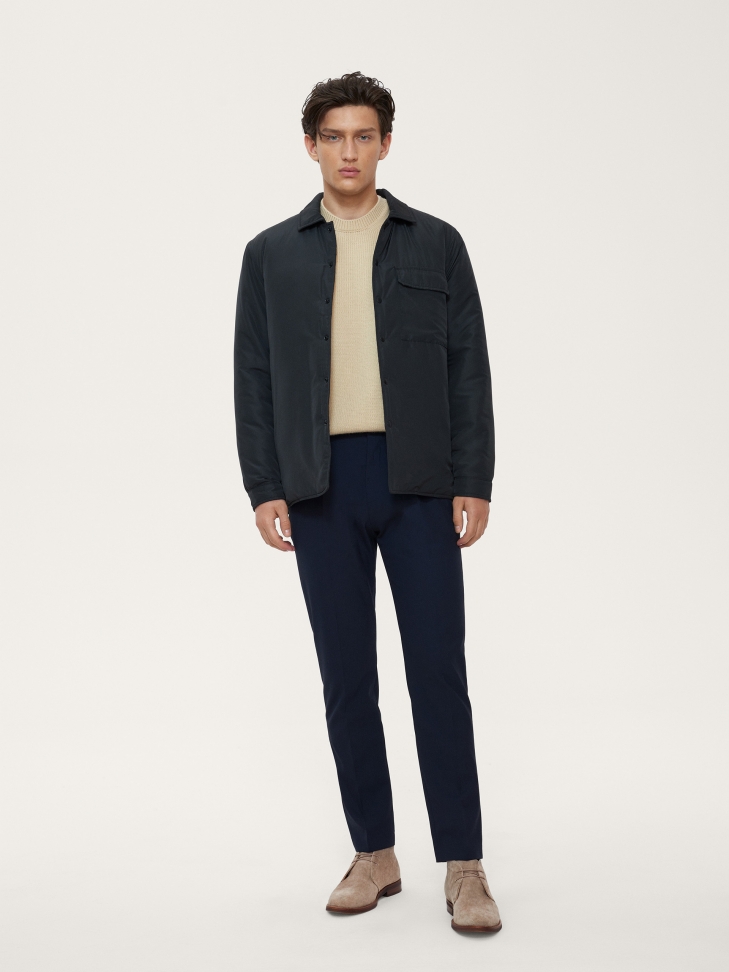 Luksusowe sznurowane trzewiki męskie z kontrastującą podeszwą