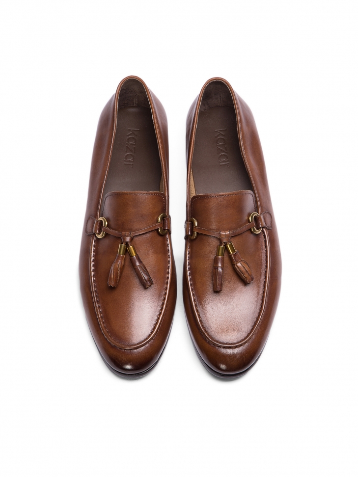 Brązowe loafersy męskie
