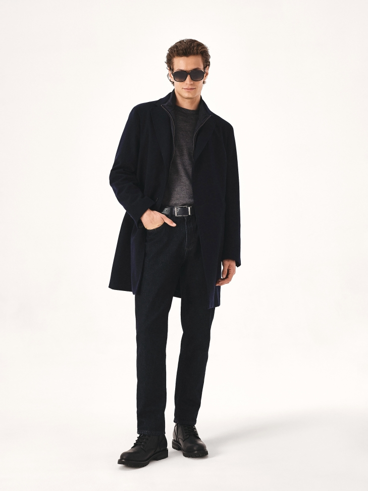 Czarne trzewiki z wodoodpornej skóry