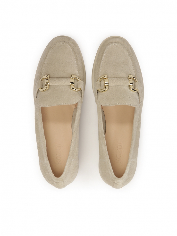 Szare zamszowe półbuty