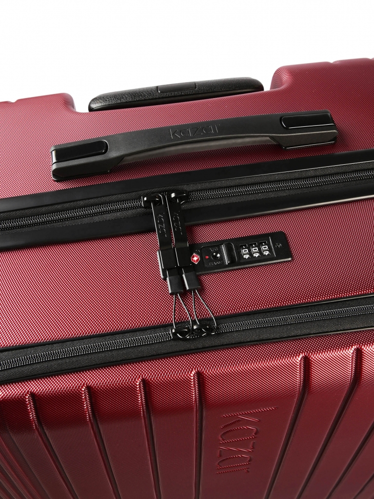 Średnia bordowa walizka PC