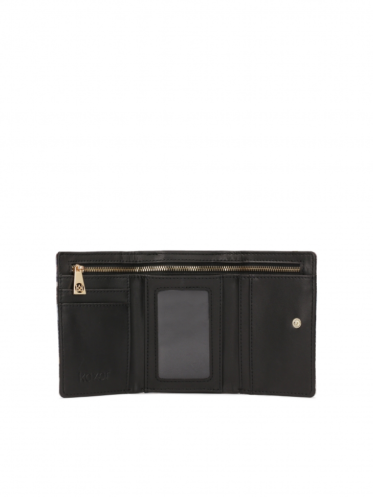 Mały multikolorowy portfel w tłoczony wzór