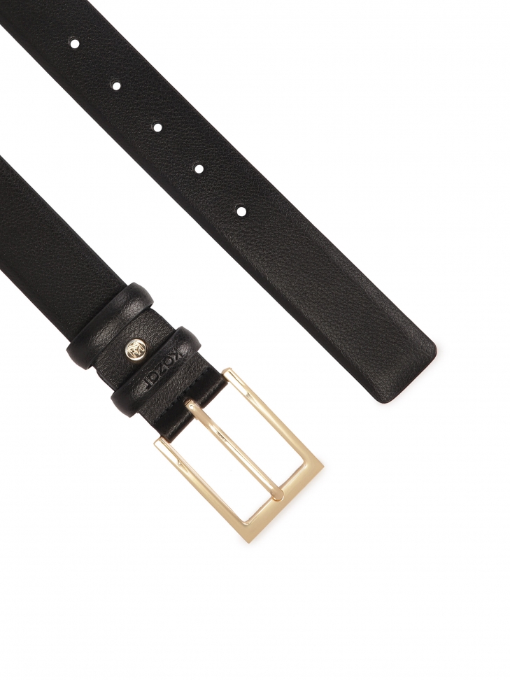 Klasyczny wąski pasek do sukienki ze otą klamrą