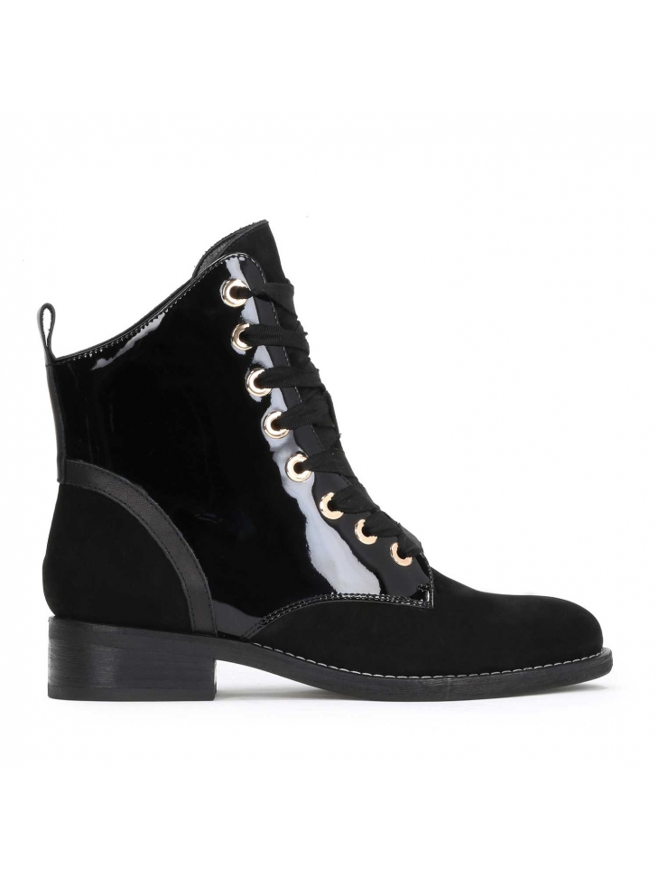 Czarne trzewiki damskie