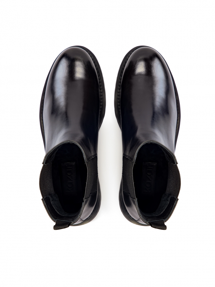 Skórzane ocieplane sztyblety męskie