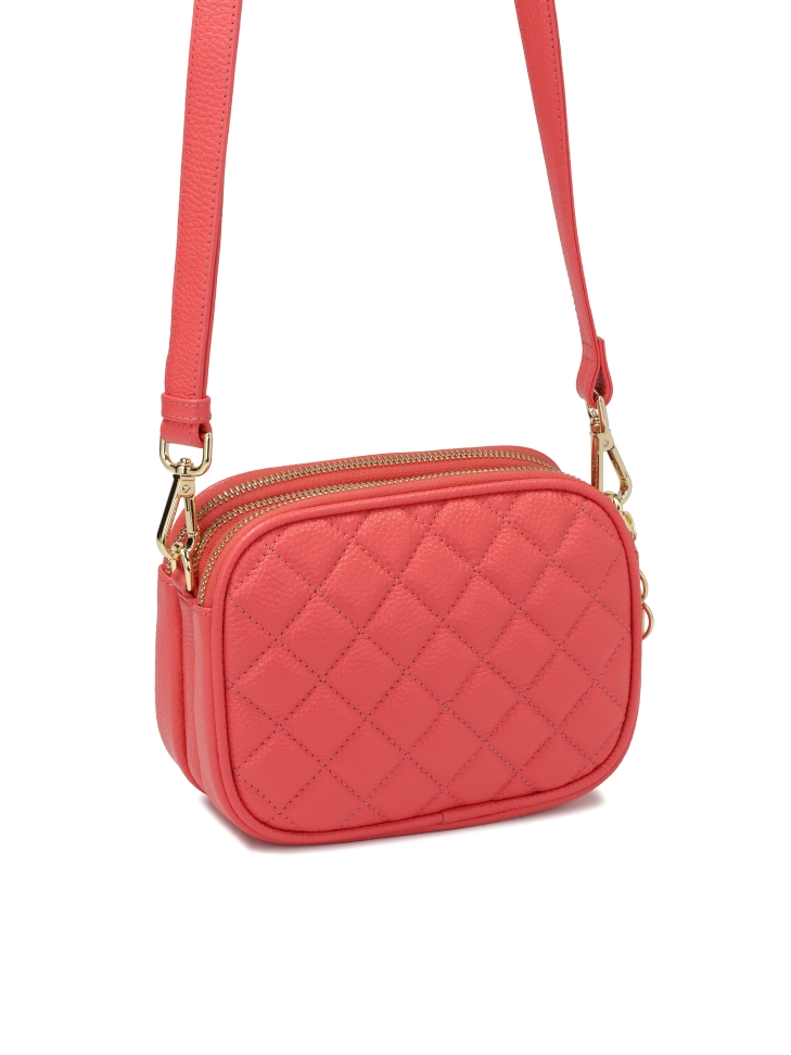 Mała torebka na pasku z trzema komorami