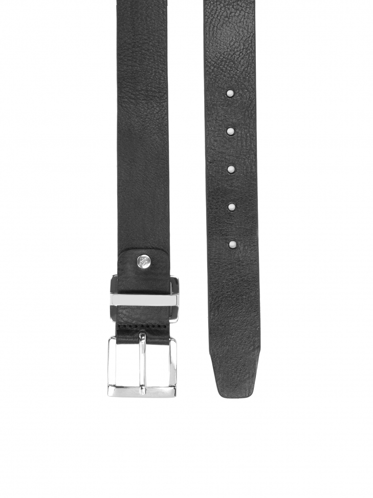 Klasyczny skórzany czarny pasek damski