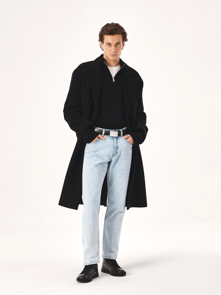 Dwustronny pasek z pełną metalową klamrą