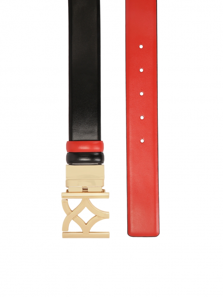 Czerwono-czarny dwustronny pasek