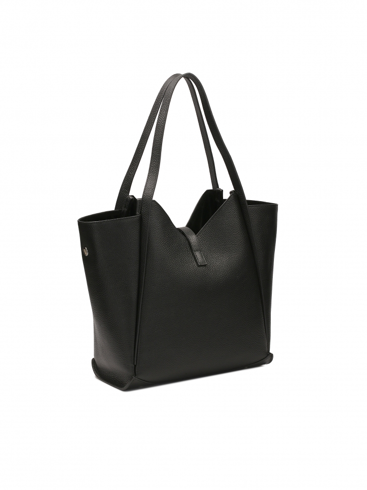 Torebka na ramię trapez ze skóry