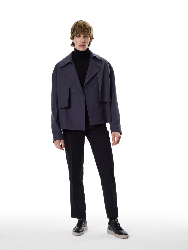 Czarne sneakersy z logo i perforacją