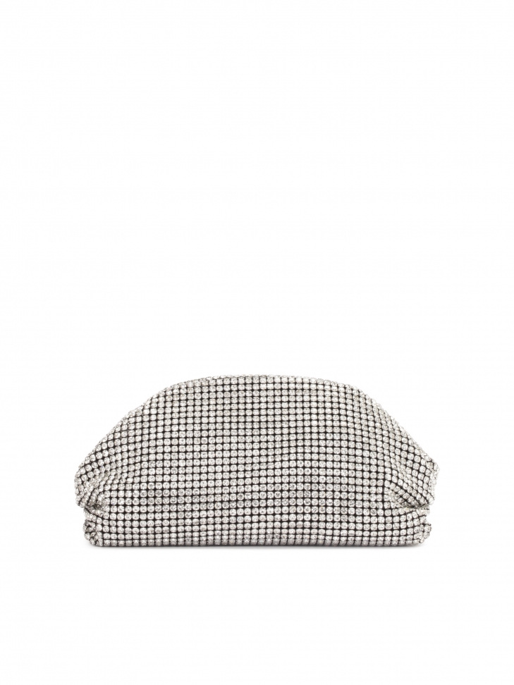 Błyszcząca torebka do ręki poyta cyrkoniami