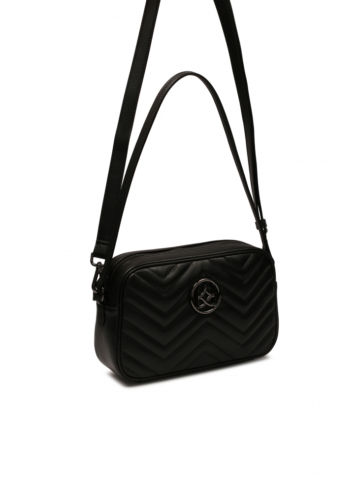 Uniwersalna czarna torebka na pasku