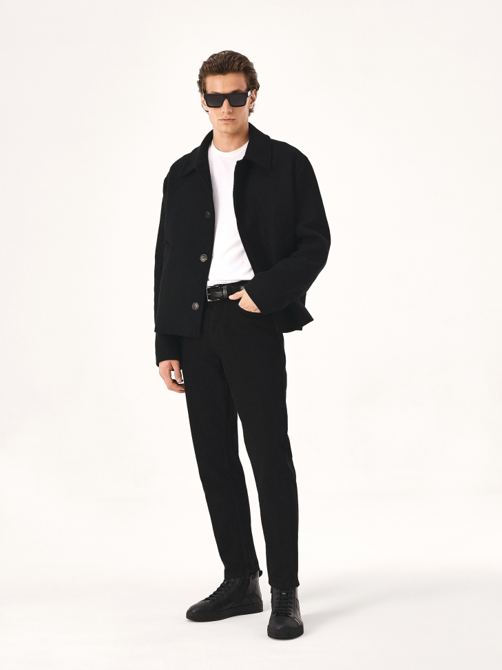 Skórzane sneakersy z wysoką cholewką