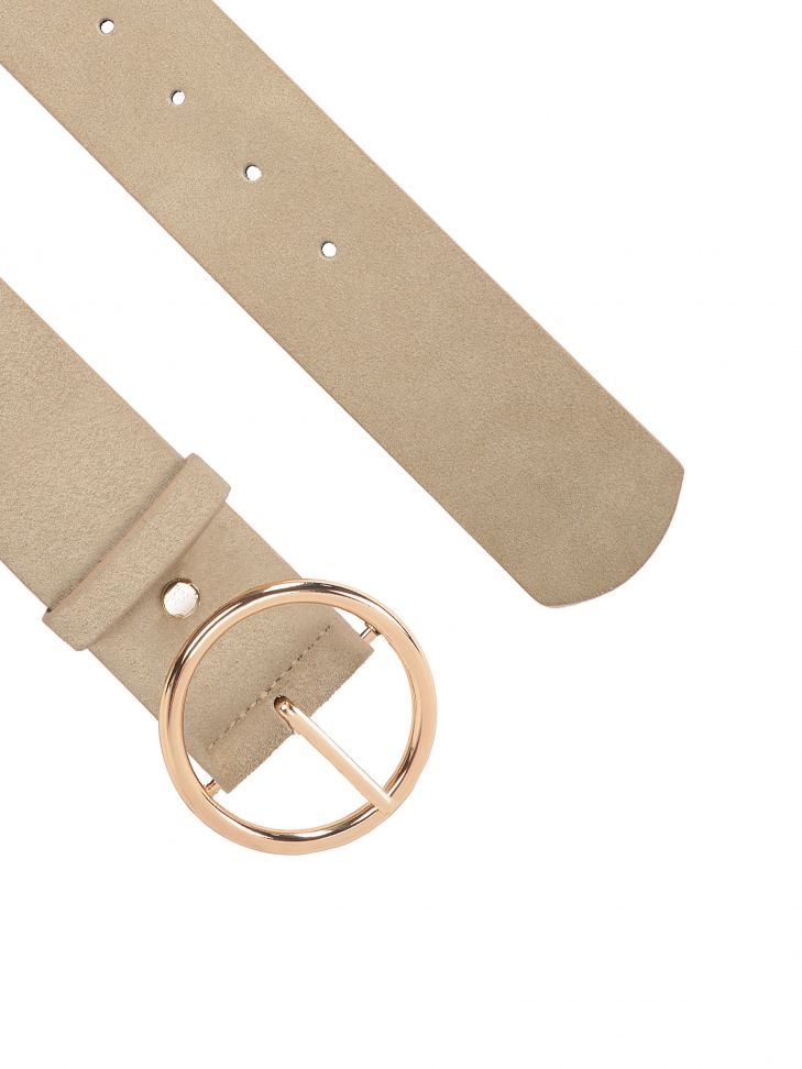 Pasek damski ze otą oągłą klamrą