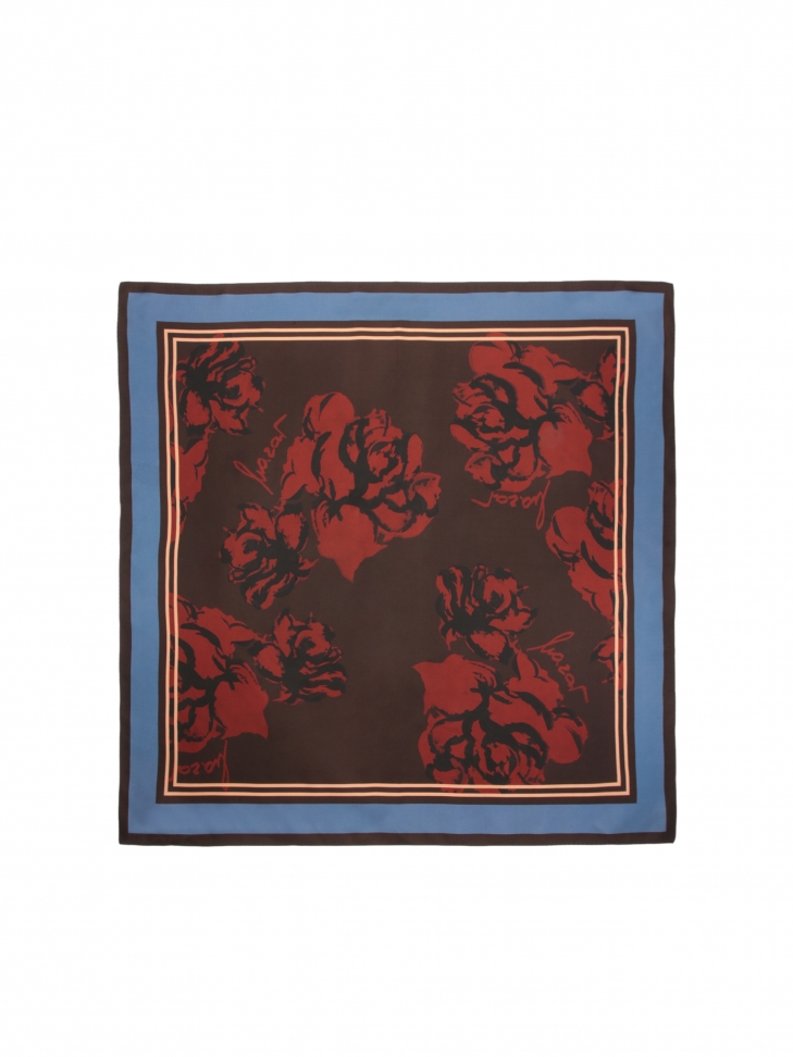 Kwiecista apaszka z jedwabiu