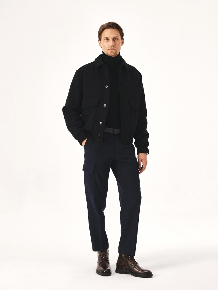 Brązowe trzewiki męskie z cieniowanej skóry