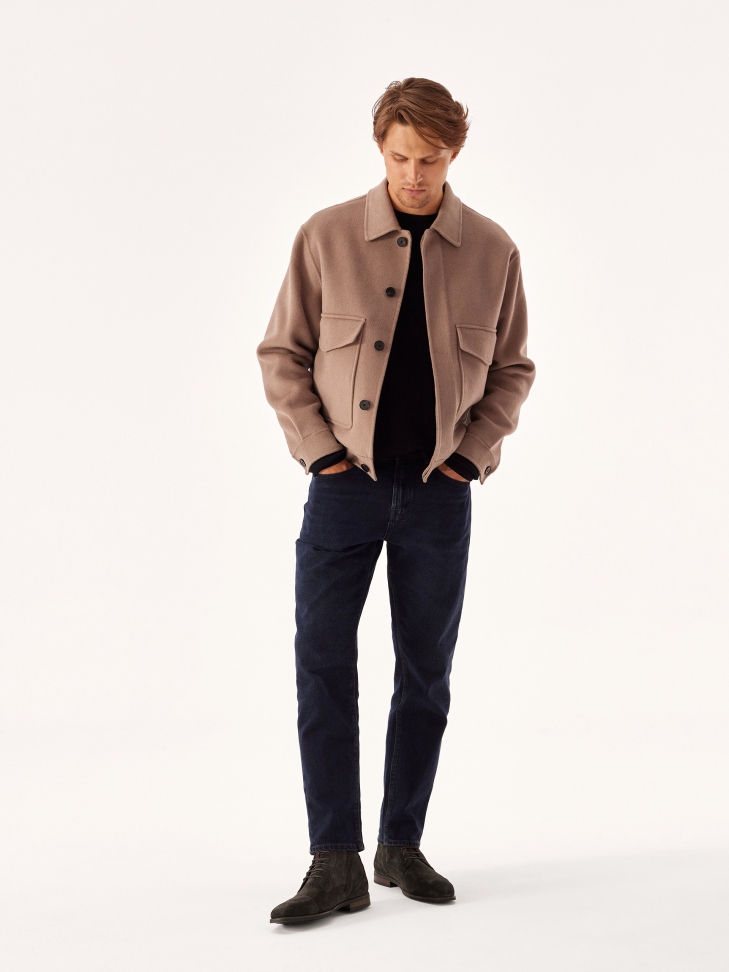 Brązowe trzewiki męskie z zamszu