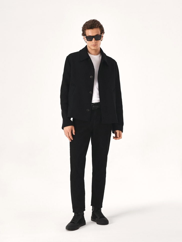 Wysokie sneakersy z trzech różnych materiałów