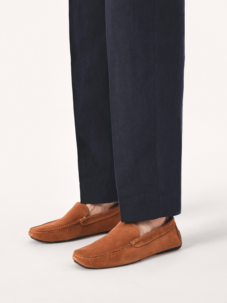 Klasyczne mokasyny z zamszu typu driving mocs