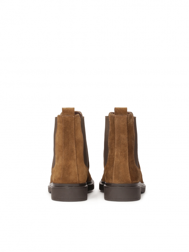 Brązowe zamszowe sztyblety męskie