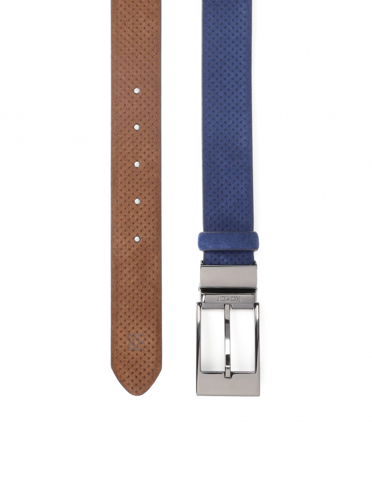 Brązowo-niebieski pasek dwustronny