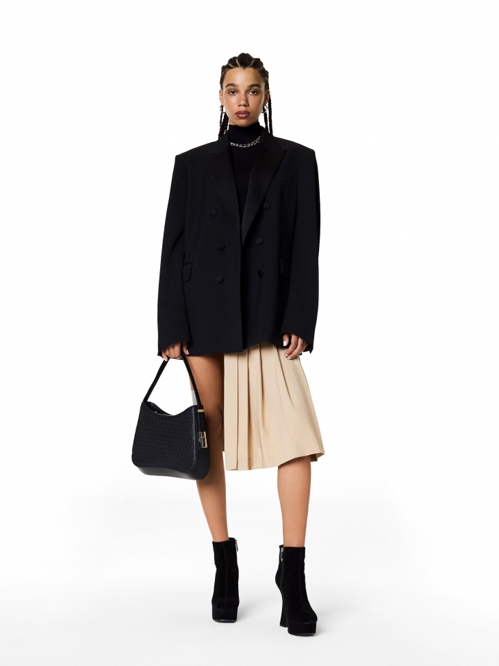 Zamszowe botki na platformie z wysokim obcasem