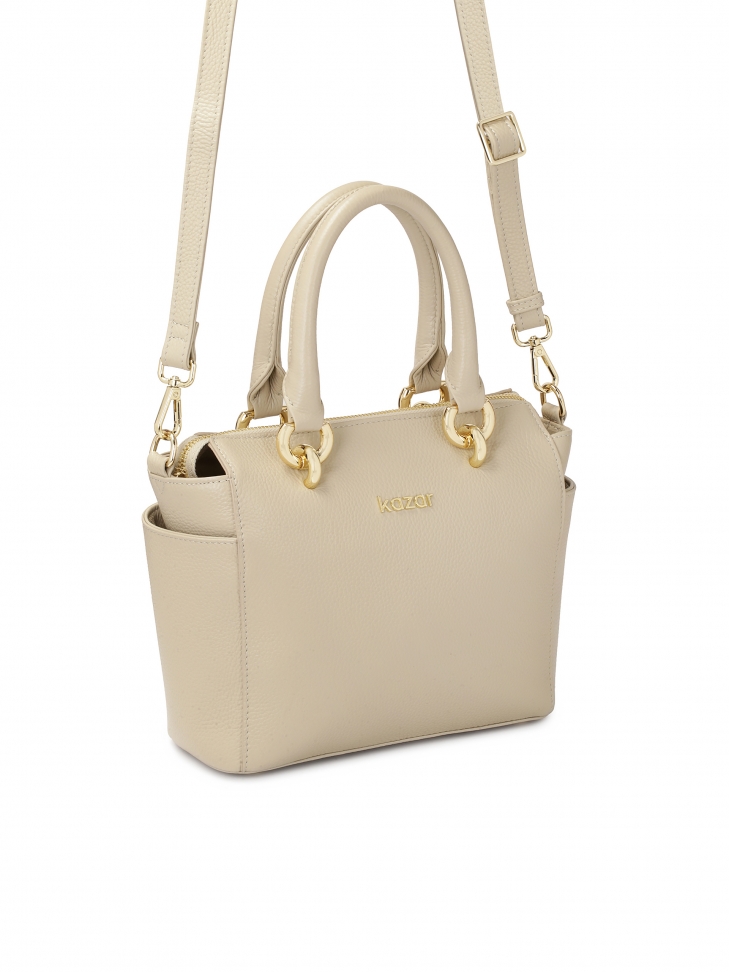 Jasnoszara torebka z rączkami