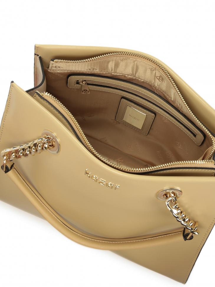 Elegancka torebka z długimi uchwytami na ramię