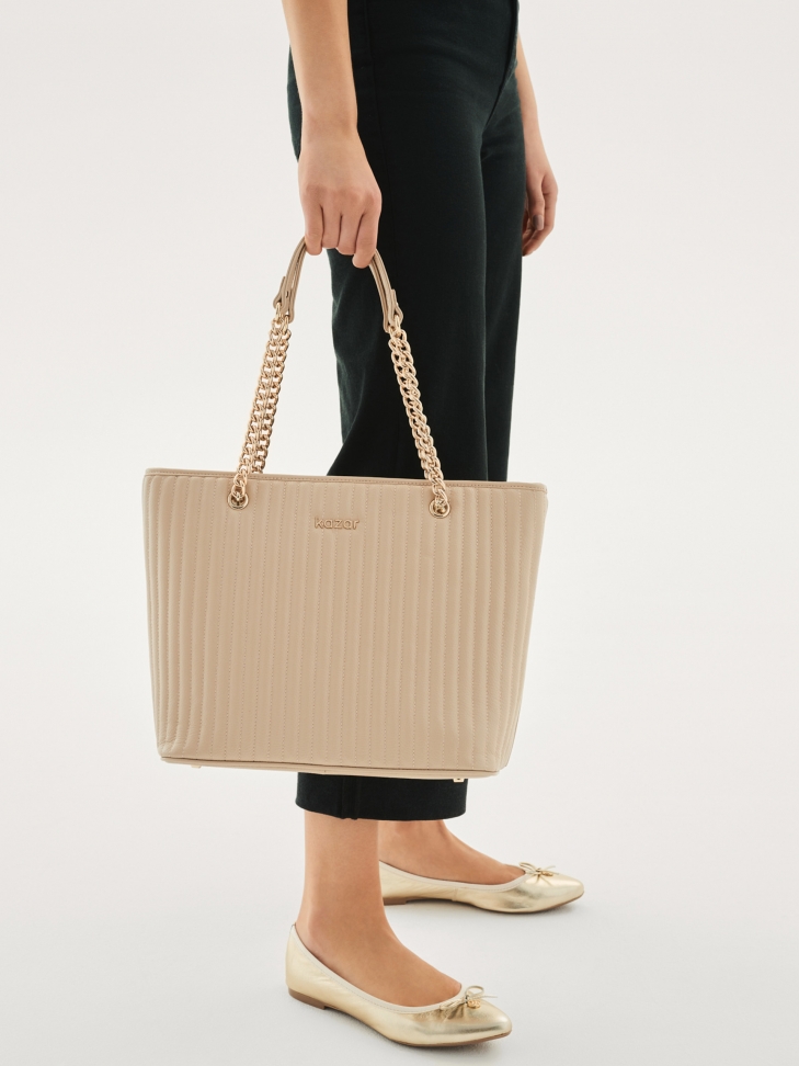 Złote baleriny damskie