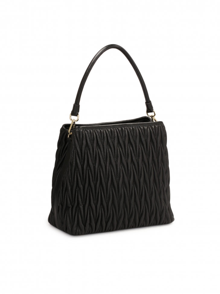 Efektowna skórzana torebka z uchwytem