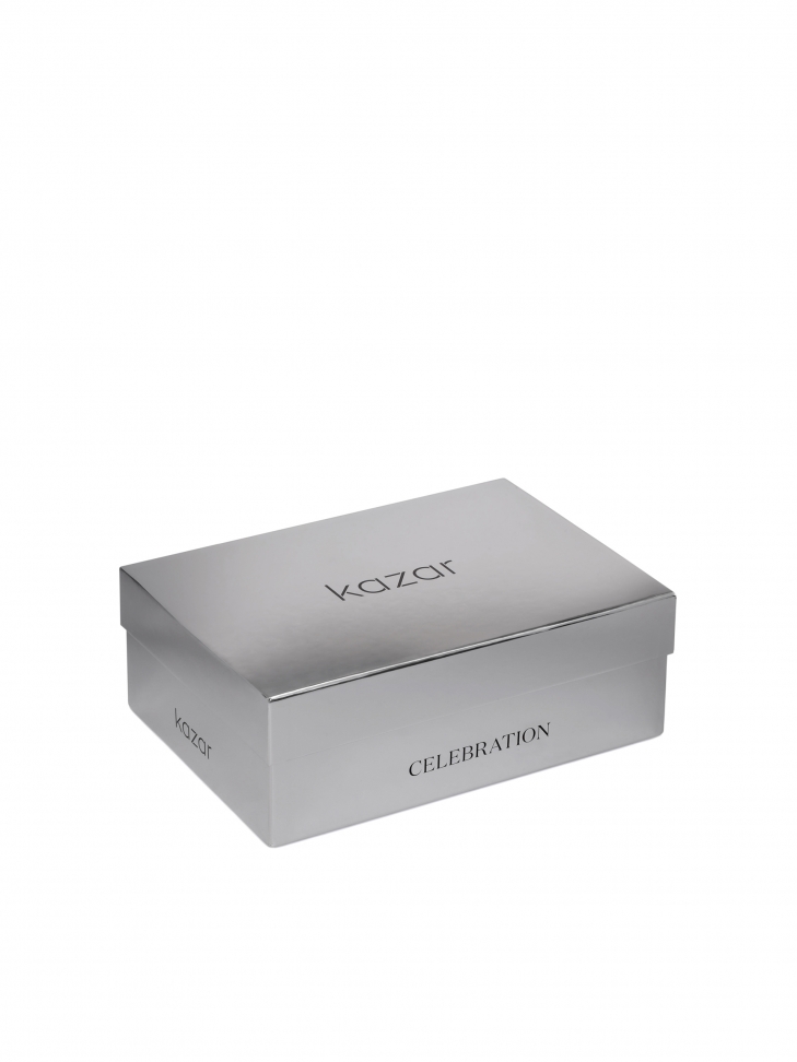 Fioletowe czółenka slingback z tkaniny