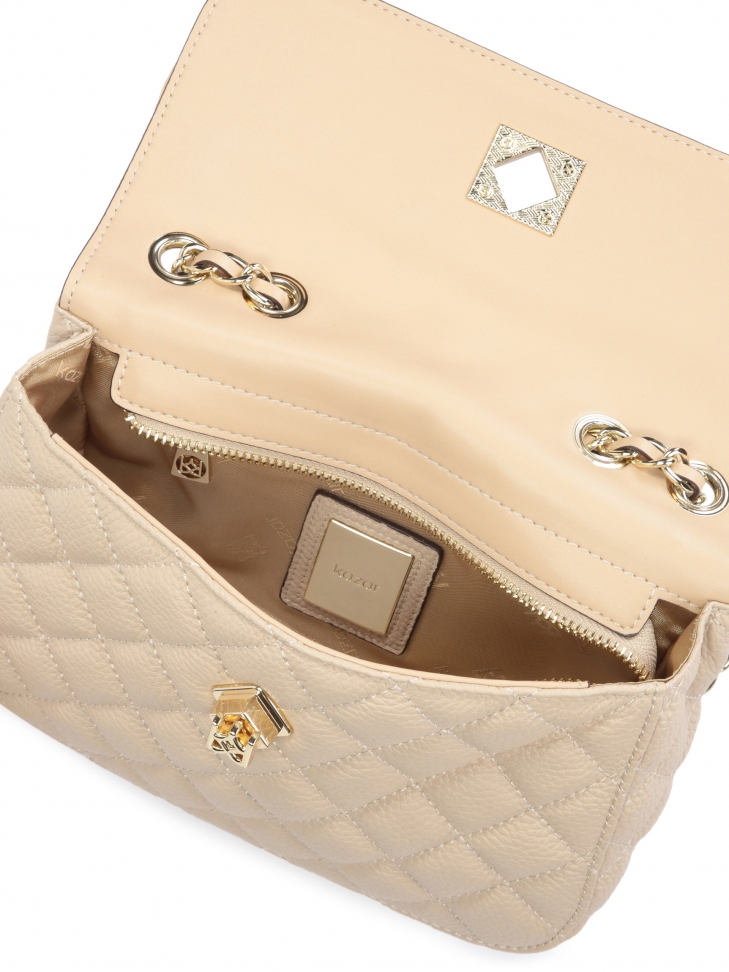 Pikowana torebka z miękkiej skóry