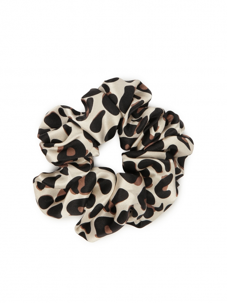 Gumka do włosów z jedwabnej satyny w cętki