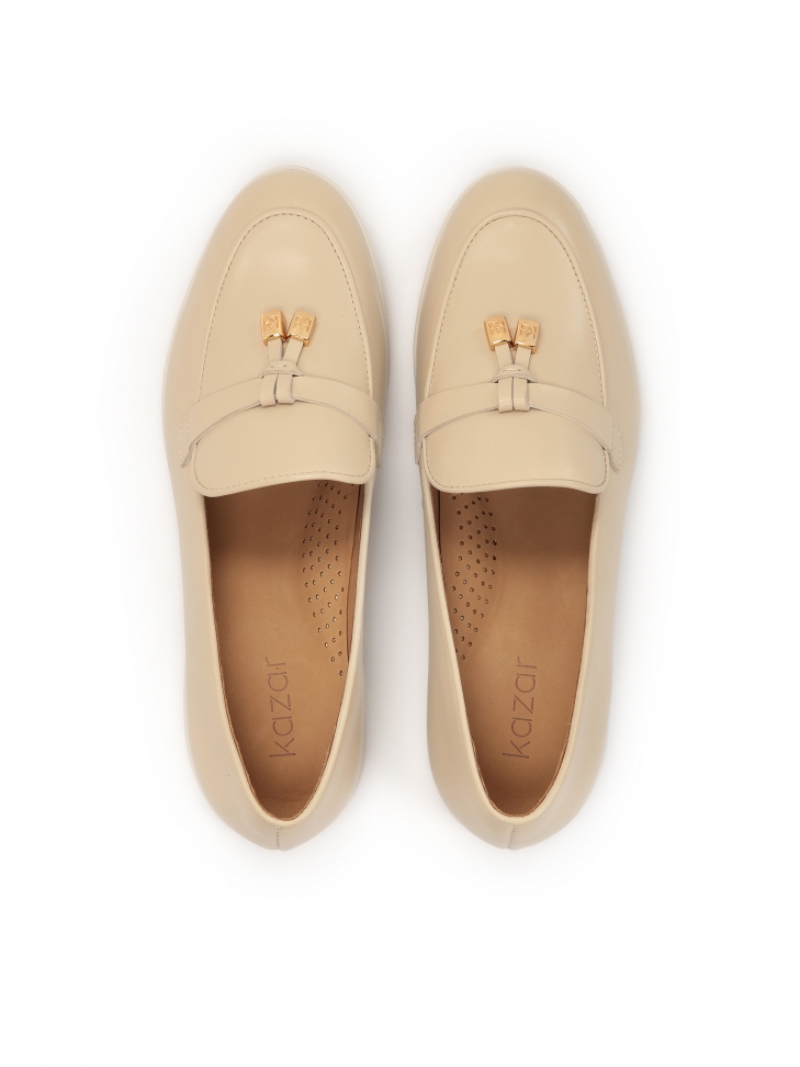 Beżowe półbuty z wkładką komfort