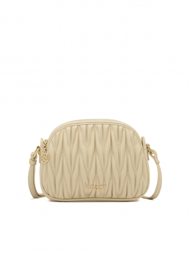 Mała trzykomorowa torebka na pasku