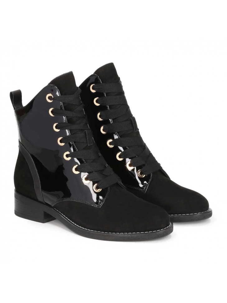 Czarne trzewiki damskie