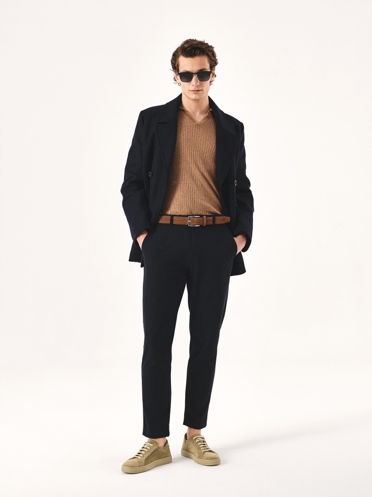 Beżowe sneakersy męskie w stylu casual