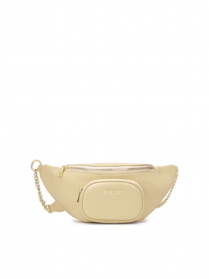 Beżowa nerka z regulowanym paskiem